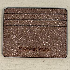 Michael Kors Glitter Rose ID Wallet Cardholder